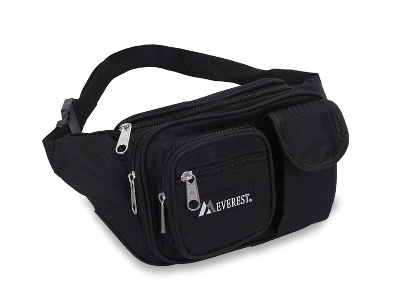 Everest Multiple Pocket Waist Pack, Black, One Size,044MDH-BK - Image 1